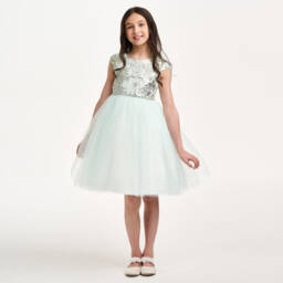 iAMe-طقم فاخر للبنات باللون الزمردي والذهبي | Childrensalon Outlet