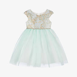 iAMe-طقم فاخر للبنات باللون الزمردي والذهبي | Childrensalon Outlet