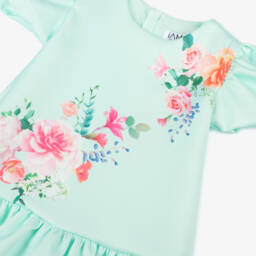 iAMe-Girls Emerald Satin Party Dress | Childrensalon Outlet