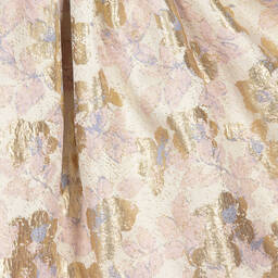 iAMe-Girls Ivory Brocade Floral Dress | Childrensalon Outlet