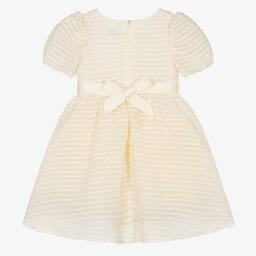 iAMe-Girls Ivory Embroidered Chiffon Dress | Childrensalon Outlet