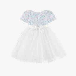 iAMe-Кремовое платье из тюля с пайетками для девочек | Childrensalon Outlet