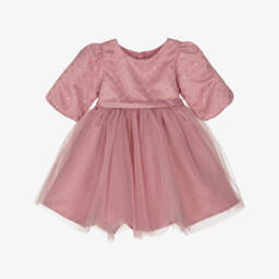 iAMe-Платье из розового тюля и атласа для девочек | Childrensalon Outlet