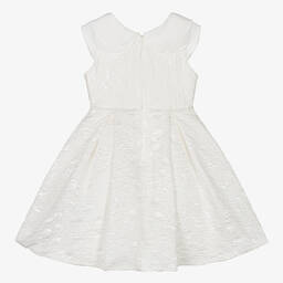 iAMe-Girls White Jacquard Dress | Childrensalon Outlet