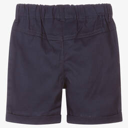 iDO Mini-Baby Boys Blue Cotton Shorts | Childrensalon Outlet
