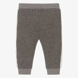 آي دو Mini-Baby Boys Grey Cotton Joggers | Childrensalon Outlet