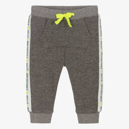آي دو Mini-Baby Boys Grey Cotton Joggers | Childrensalon Outlet