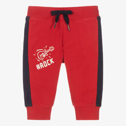 iDO Малыши-Baby Boys Red Cotton Joggers | Childrensalon Outlet