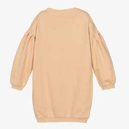 آي دو Junior-فستان سويتشيرت قطن لون بيج | Childrensalon Outlet