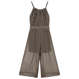 آي دو Junior-جمبسوت بولي لون أسود وبيج للبنات | Childrensalon Outlet