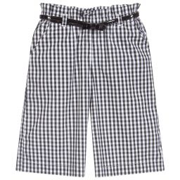 iDO Малыши-Черно-белые хлопковые брюки | Childrensalon Outlet