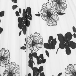 iDO Junior-Black & White Floral Skirt | Childrensalon Outlet