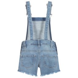 iDO Baby-Blue Denim Short Dungarees | Childrensalon Outlet
