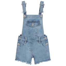 iDO Baby-Blue Denim Short Dungarees | Childrensalon Outlet
