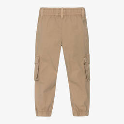 iDO Малыши-Boys Beige Cotton Cargo Trousers | Childrensalon Outlet