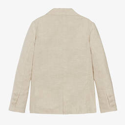 آي دو Baby-بليزر كتان وفيسكوز لون بيج للأولاد | Childrensalon Outlet