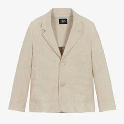 آي دو Baby-بليزر كتان وفيسكوز لون بيج للأولاد | Childrensalon Outlet