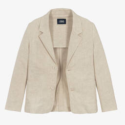 آي دو Baby-بليزر كتان وفيسكوز لون بيج للأولاد | Childrensalon Outlet