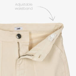 iDO Junior-Boys Beige Stretch Cargo Trousers | Childrensalon Outlet