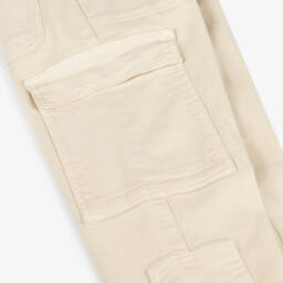 iDO Junior-Boys Beige Stretch Cargo Trousers | Childrensalon Outlet