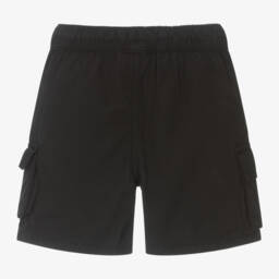 iDO Baby-Boys Black Cotton Cargo Shorts | Childrensalon Outlet