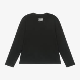 iDO Junior-Boys Black Graphic Cotton Tee | Childrensalon Outlet