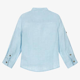 آي دو Baby-قميص كتان لون أزرق فاتح للأولاد | Childrensalon Outlet