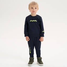 iDO Малыши-Синий спортивный костюм из хлопка для мальчиков | Childrensalon Outlet