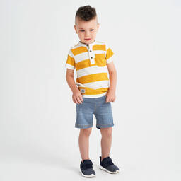 iDO Baby-Boys Blue Denim Jersey Shorts | Childrensalon Outlet