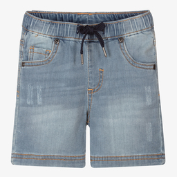 iDO Baby-Boys Blue Denim Jersey Shorts | Childrensalon Outlet