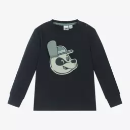 iDO Baby-توب بطبعة كلب قطن جيرسي لون كحلي للأزلاد | Childrensalon Outlet