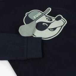 iDO Baby-توب بطبعة كلب قطن جيرسي لون كحلي للأزلاد | Childrensalon Outlet