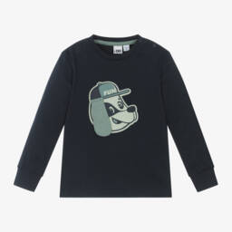 iDO Baby-توب بطبعة كلب قطن جيرسي لون كحلي للأزلاد | Childrensalon Outlet