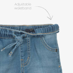 iDO Baby-Boys Blue Faded Jersey Denim Shorts | Childrensalon Outlet