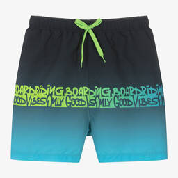 iDO Для младших-Boys Blue Gradient Swim Shorts | Childrensalon Outlet