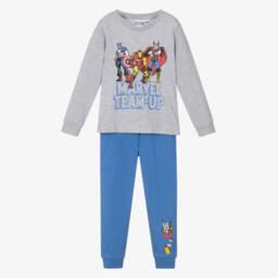 iDO Baby-ملابس نوم مارفل زرقاء ورمادية للأولاد | Childrensalon Outlet