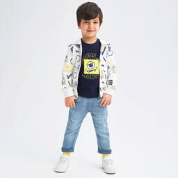 آي دو Baby-جينز قطن دنيم لون أزرق فاتح للأولاد | Childrensalon Outlet