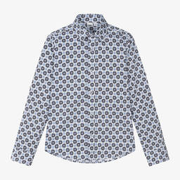 iDO Для младших-Boys Blue Patterned Shirt | Childrensalon Outlet