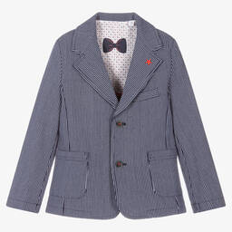 آي دو Baby-Boys Blue Striped Blazer | Childrensalon Outlet
