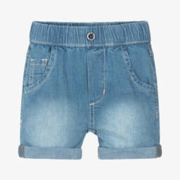iDO Mini-Boys' Chambray Turn-Up Denim Shorts | Childrensalon Outlet