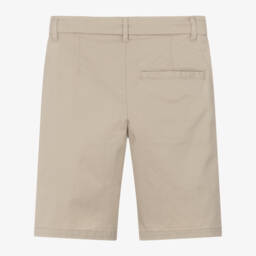 iDO Junior-Boys Classic Beige Twill Shorts | Childrensalon Outlet