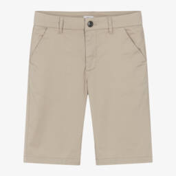 iDO Junior-Boys Classic Beige Twill Shorts | Childrensalon Outlet