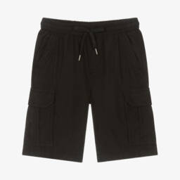 iDO Junior-Boys Cotton Charcoal Cargo Shorts | Childrensalon Outlet