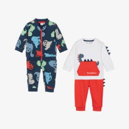 iDO Mini-بدلة رياضية للأولاد من القطن بنقشة الديناصورات | Childrensalon Outlet