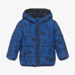 iDO Малыши-Boys Dual-Style Blue Hooded Coat | Childrensalon Outlet