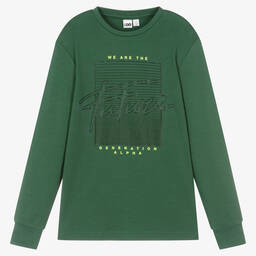 iDO Для младших-Зеленый хлопковый топ для мальчиков | Childrensalon Outlet