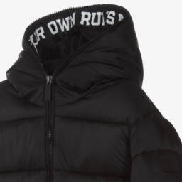 iDO Junior-Boys Hooded Black Waterproof Jacket | Childrensalon Outlet