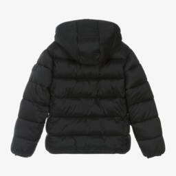 iDO Junior-Boys Hooded Black Waterproof Jacket | Childrensalon Outlet