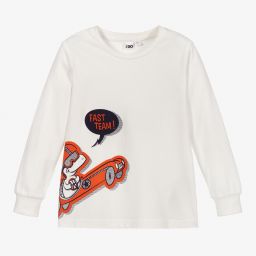 iDO Baby-Boys Ivory Cotton Jersey Top | Childrensalon Outlet