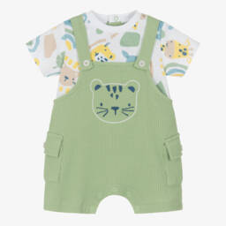 iDO Mini-جمبسوت أخضر للأولاد بنقشة سفاري الأدغال | Childrensalon Outlet